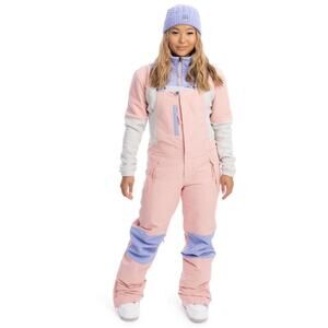 NWT Roxy Chloe Kim Insulated Waterproof Ski Snowboard Bib Pants Rose Pink Sz XS
